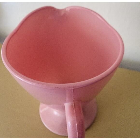 Vintage Hazel Atlas Ovide Pink Creamer Platonite Glass Very Pretty See Pictures - Picture 4 of 16